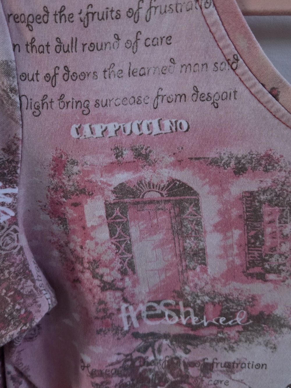 Allison Daley Pink Graphic V-Neck Top - Picture 7 of 9